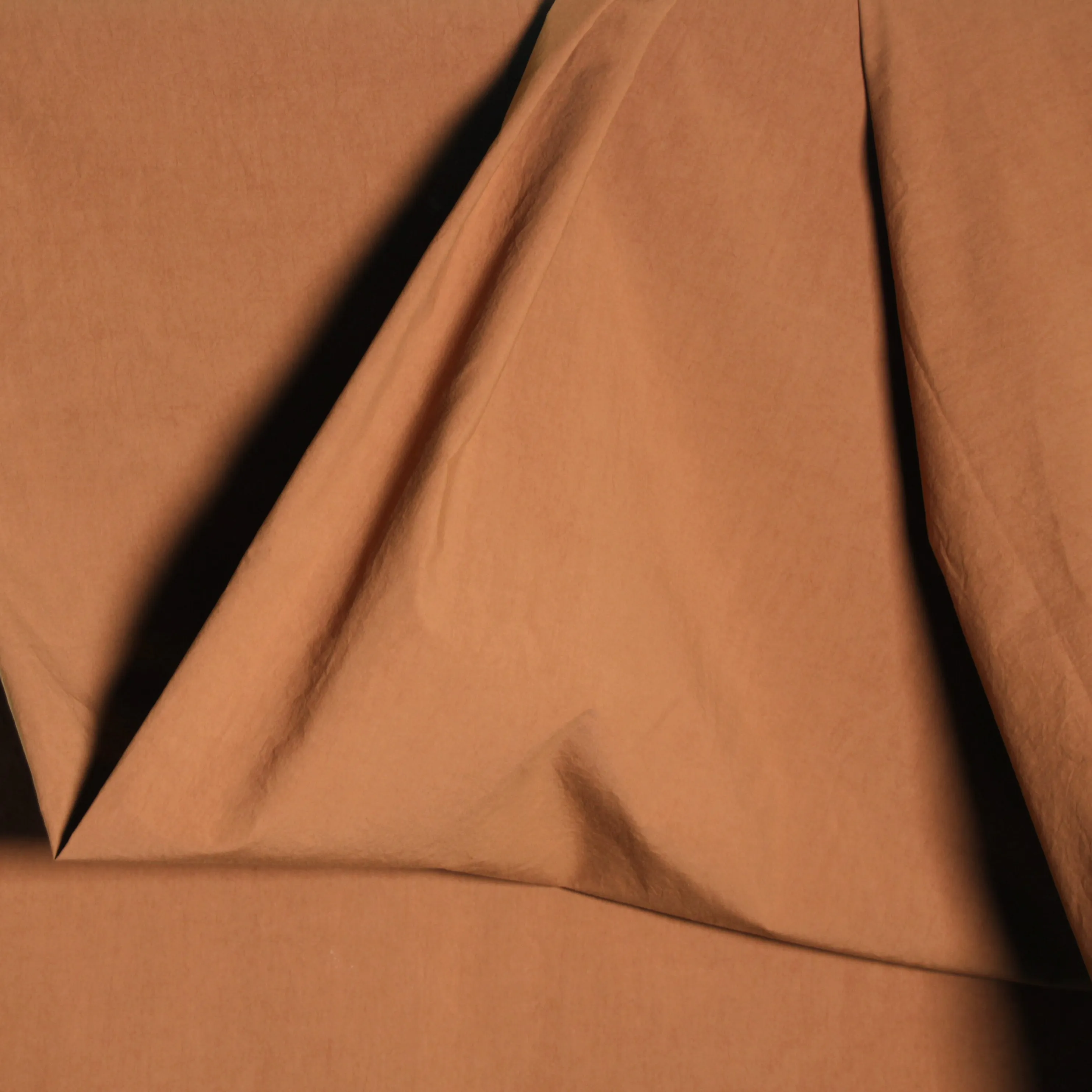 Katoen effen met papertouch camel - Atelier Jupe